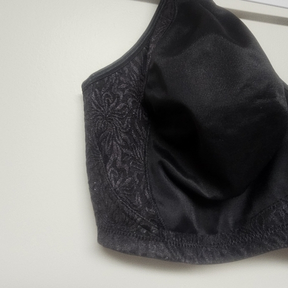 Playtex 18 Hour Side And Back Smoothing Wireless Bra Black 44DD - Picture 2 of 7